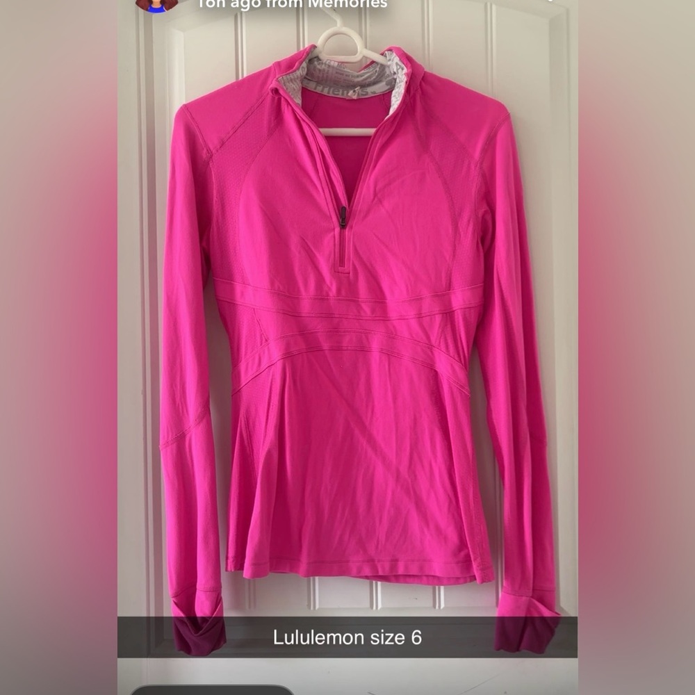 lululemon athletica Women's Bright Pink Long Sleeve Jacket